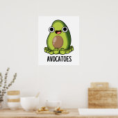 Avoca-Zehen Lustige Avocado Wortspiele Poster (Küche)