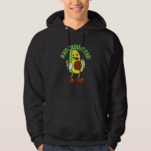 Avocaddicted Avocado Fitness Workout Costume Hoodie (Vorderseite)