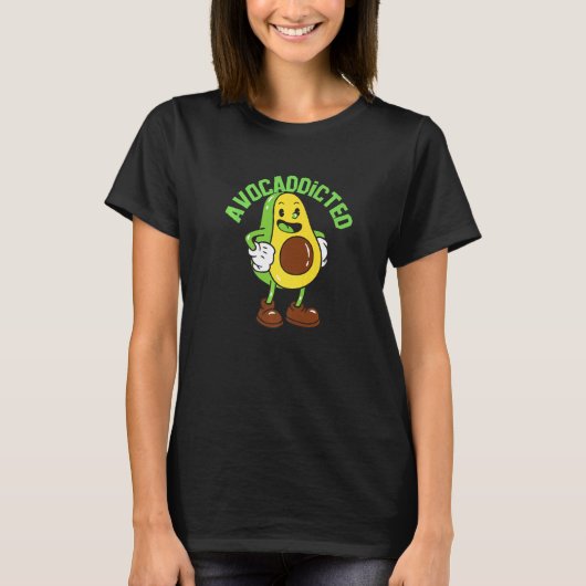 Avocaddicted Avocado Fitness Workout Costume T-Shirt (Vorderseite)