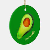 Avocado-Abhängig niedlicher Ava-Grün Keramik Ornament (Rechts)