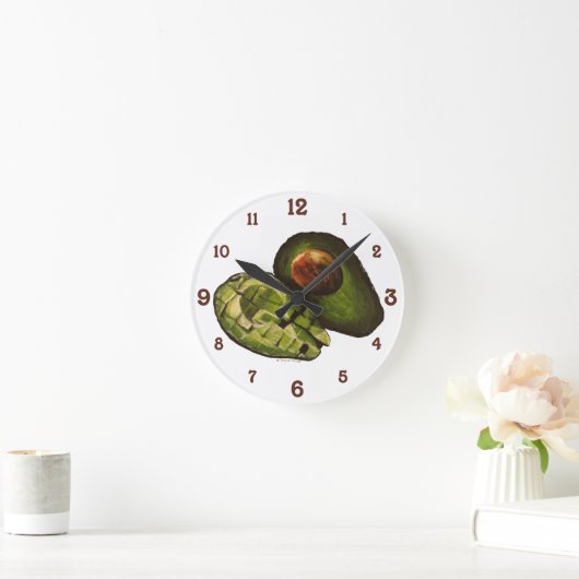 Avocado Acrylic Wall Clock Runde Wanduhr (Zuhause)
