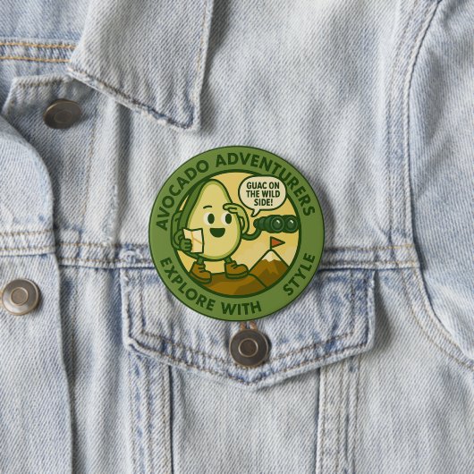 Avocado Adventurers Explore With Style Button (Beispiel)