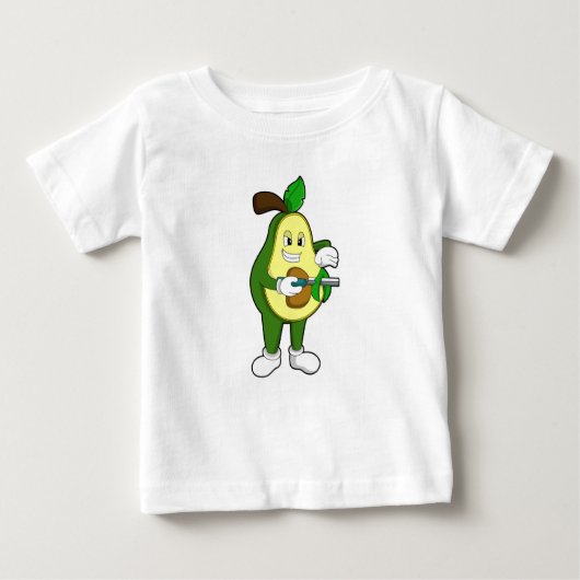Avocado als Friseur mit Razor Baby T-shirt (Vorderseite)