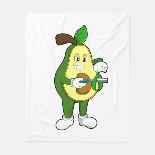 Avocado als Friseur mit Razor Fleecedecke (Vorderseite)