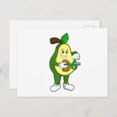 Avocado als Friseur mit Razor Postkarte (Vorne/Hinten)