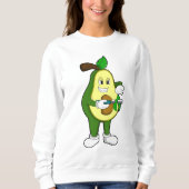 Avocado als Friseur mit Razor Sweatshirt (Vorderseite)