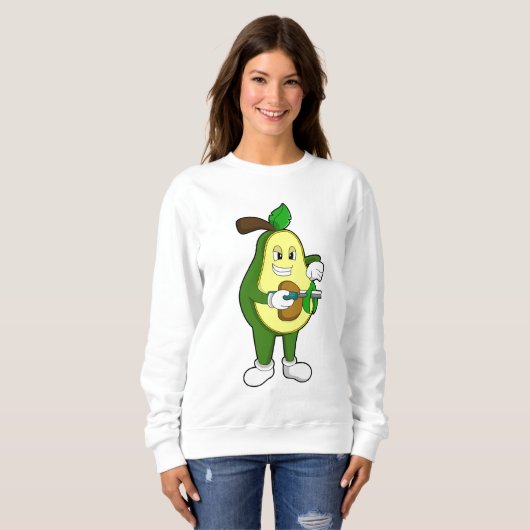 Avocado als Friseur mit Razor Sweatshirt (Vorne ganz)