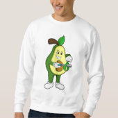 Avocado als Friseur mit Razor Sweatshirt (Vorderseite)