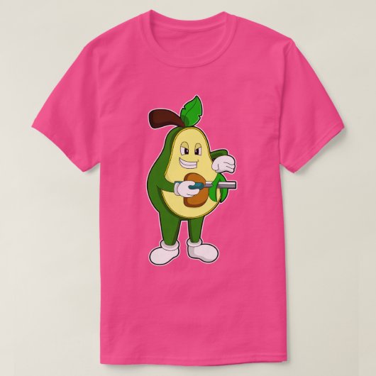 Avocado als Friseur mit Razor T-Shirt (Design vorne)