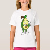 Avocado als Friseur mit Razor T-Shirt (Vorderseite)