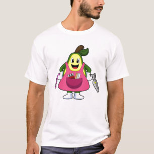Avocado als Friseur mit Schere & Kamin T-Shirt