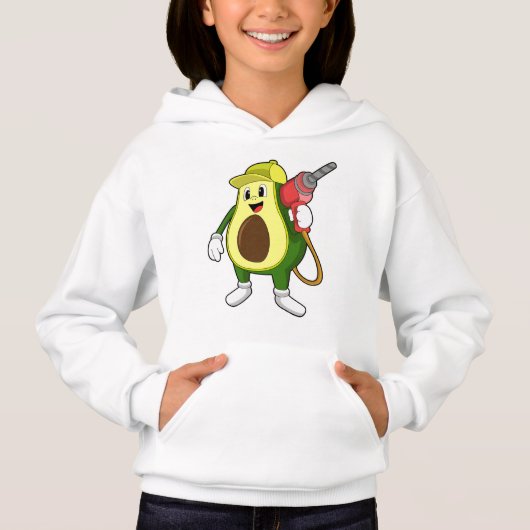 Avocado als Handwerker mit Drill Hoodie (Vorderseite)