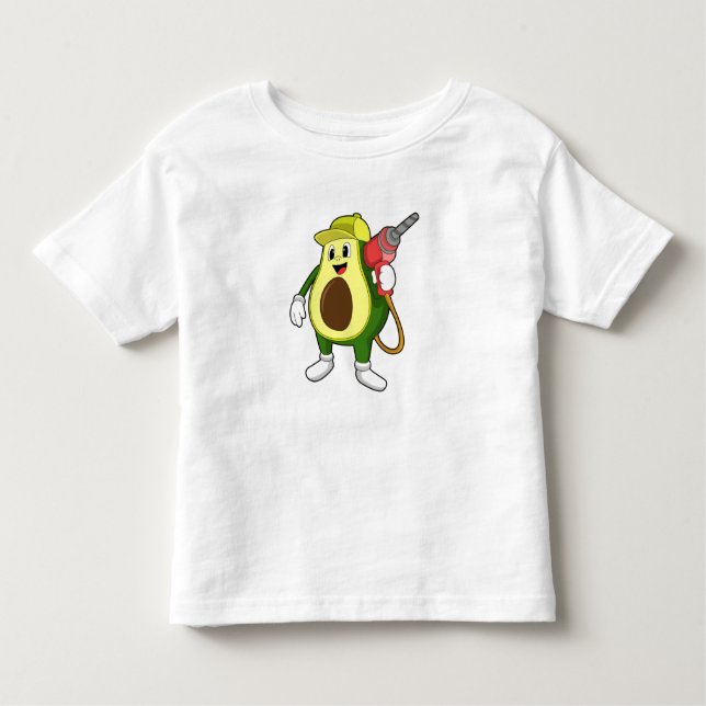 Avocado als Handwerker mit Drill Kleinkind T-shirt (Vorderseite)
