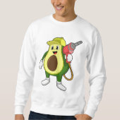 Avocado als Handwerker mit Drill Sweatshirt (Vorderseite)