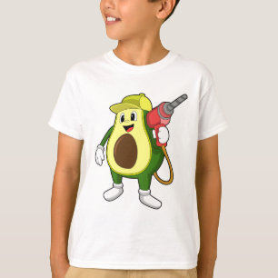Avocado als Handwerker mit Drill T-Shirt