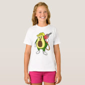 Avocado als Handwerker mit Drill T-Shirt (Vorne ganz)