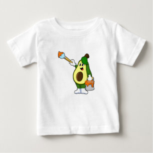 Avocado als Maler mit Pinsel Baby T-shirt
