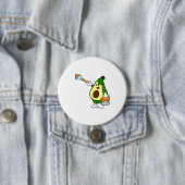 Avocado als Maler mit Pinsel Button (Beispiel)