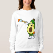Avocado als Maler mit Pinsel Sweatshirt (Vorderseite)