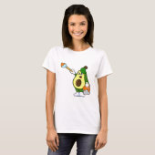 Avocado als Maler mit Pinsel T-Shirt (Vorne ganz)