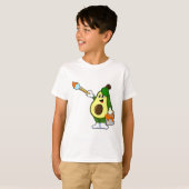 Avocado als Maler mit Pinsel T-Shirt (Vorne ganz)
