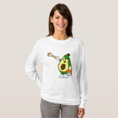 Avocado als Maler mit Pinsel T-Shirt (Vorne ganz)