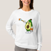 Avocado als Maler mit Pinsel T-Shirt (Vorderseite)