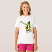 Avocado als Maler mit Pinsel T-Shirt (Vorne ganz)