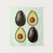 Avocado Aquarellmalereien Frucht Gartenkunst Wandteppich (Vorderseite)