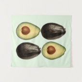 Avocado Aquarellmalereien Frucht Gartenkunst Wandteppich (Vorderseite (Horizontal))