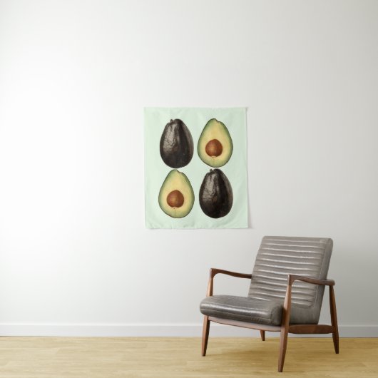 Avocado Aquarellmalereien Frucht Gartenkunst Wandteppich (Beispiel)