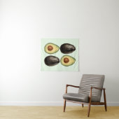 Avocado Aquarellmalereien Frucht Gartenkunst Wandteppich (Beispiel (Horizontal))