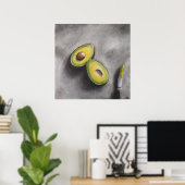 Avocado Art Modern Still Life Frühstück Helthy Fat Poster (Heimbüro)