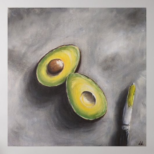 Avocado Art Modern Still Life Frühstück Helthy Fat Poster (Vorne)