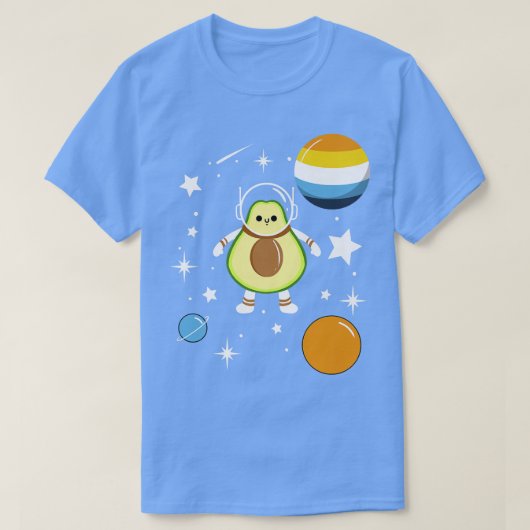 Avocado Astronaut Aroace Pride T-Shirt (Design vorne)
