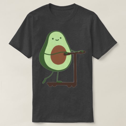 Avocado auf einem Scooter T-Shirt (Design vorne)