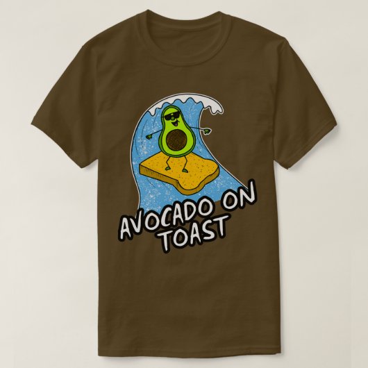 Avocado auf Toast Surfer Avocados Vegan Sum T-Shirt (Design vorne)