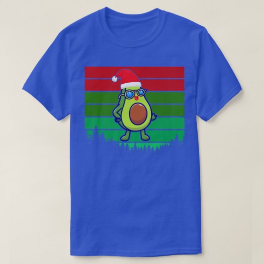 Avocado Avo Frohe Weihnachten Karierte Weihnachtsm T-Shirt (Design vorne)