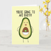 Avocado Baby Card Karte (Gelbe Blume)