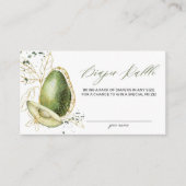 Avocado Baby Duwer Windelwaschkarte Visitenkarte (Vorderseite)