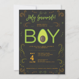 Avocado Baby Showboy Guacamole Taco Party Einladung