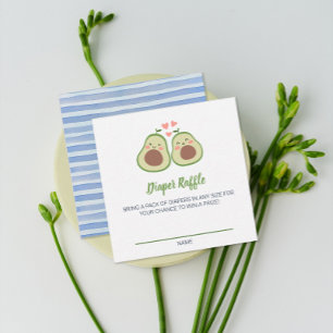 Avocado Baby Showdiaper Raffle Game Card Begleitkarte