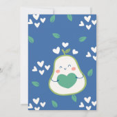 Avocado Baby Shower, Baby Boy  Einladung (Rückseite)