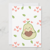 Avocado Babydusche, Baby Girl Einladung (Rückseite)