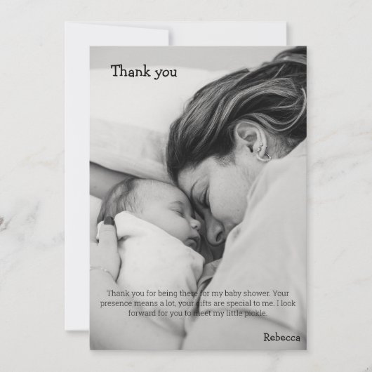 Avocado Babydusche Dankeskarte (Vorderseite)