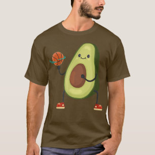 Avocado Basketball Vegane lustige Sportarten T-Shirt