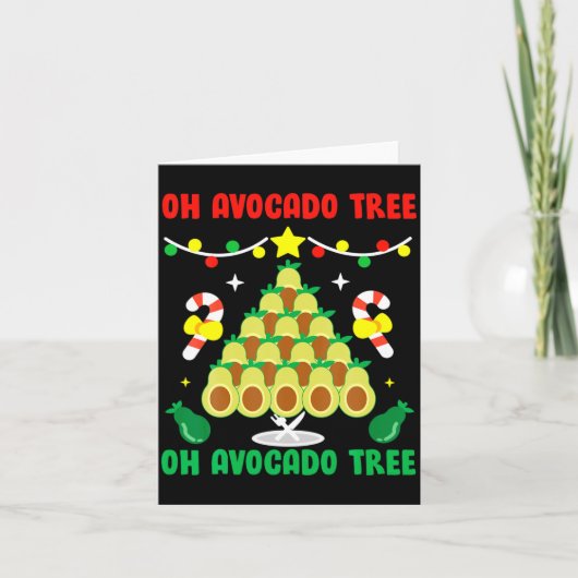 Avocado-Baum Lustiges Essen Vegan Geschenk zu Weih Karte (Vorderseite)