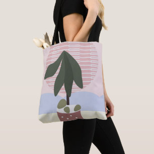 Avocado-Baum-Schamröte-Stumpfe-Geometrisch-Rosa-Gr Tasche