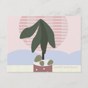 Avocado-Baum-Schüchterner-Birthday-Geometrie Postkarte