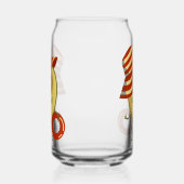 Avocado Beach Girl mit Sonnenmütze und Schwimmring Dosenglas (Links)